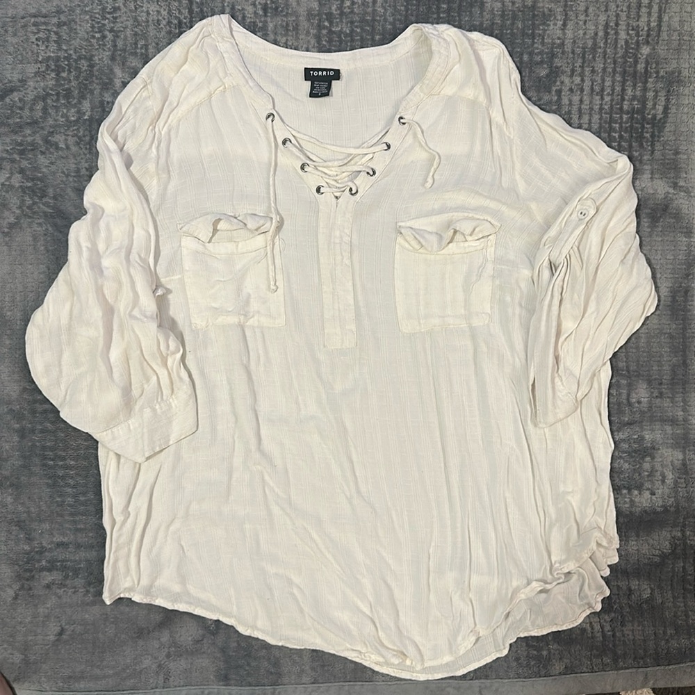 White Torrid Blouse
